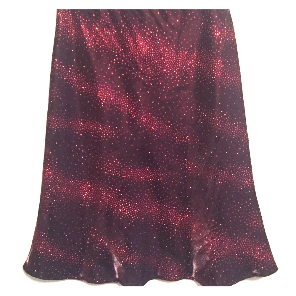 Red sparkle skirt - knee length
